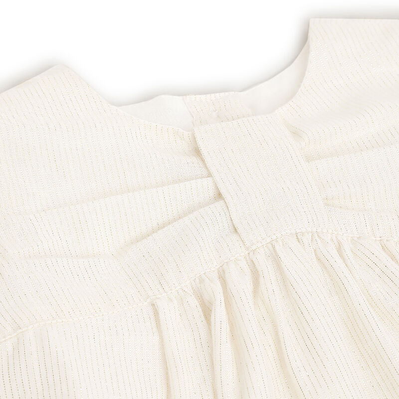 Girls Bronze Solid Short Sleeve Dress image number 2